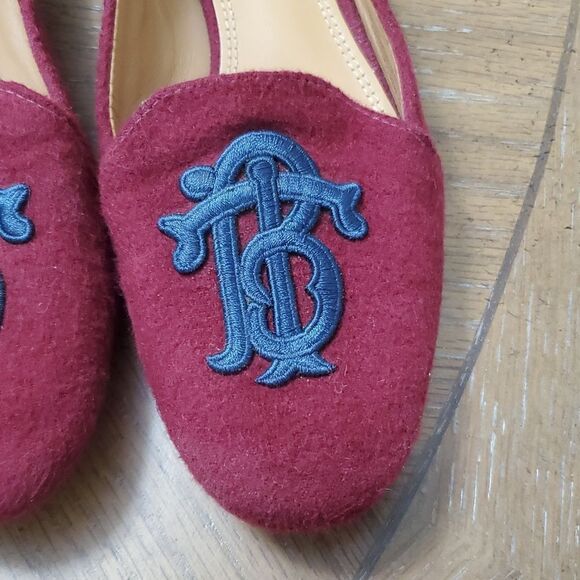 Tory Burch Maroon Navy Antonio Loafers, Size 7, Excellent Condition - Picture 9 of 11